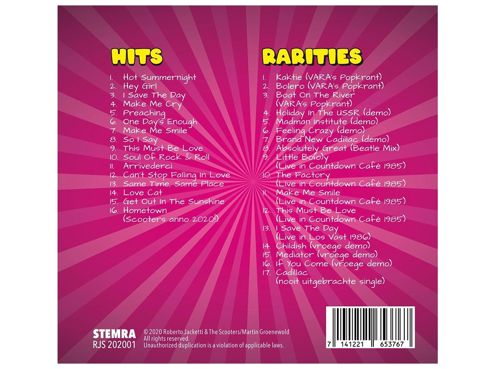 Hits & Rarities 2CD + bandbiografie in hardcover boekje